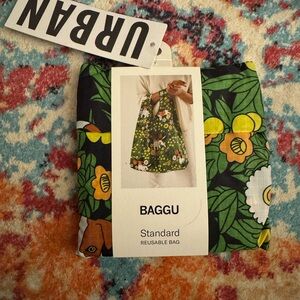 BAGGU Green Floral Dog Bag